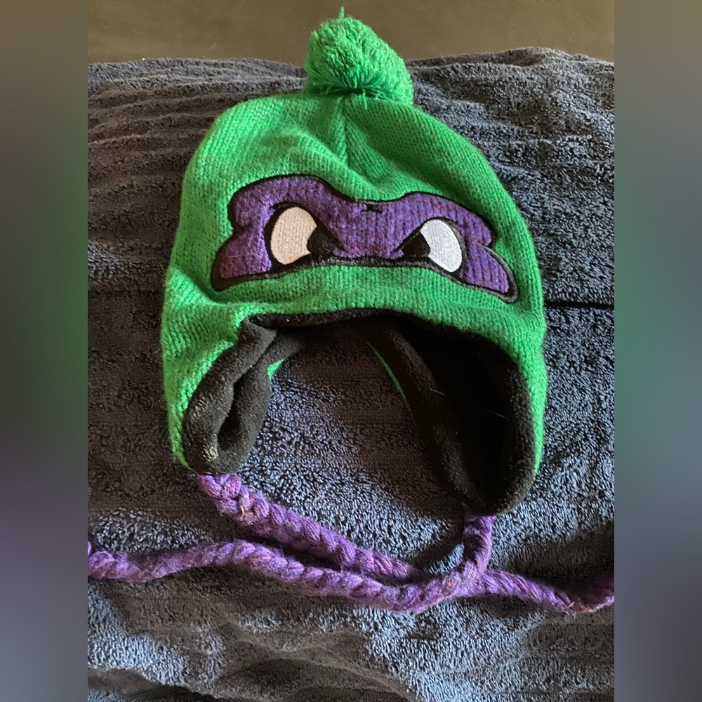 Adult ninja turtles Donatello Nickelodeon Black and Green Fleece Hat 2014